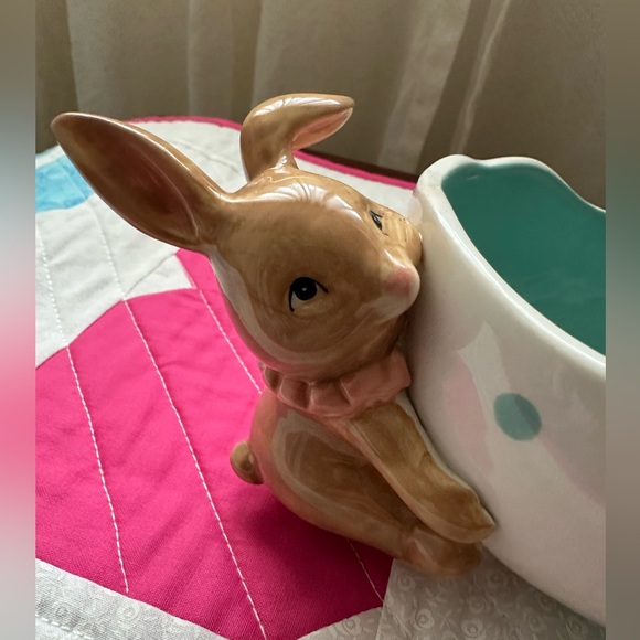 Easter Bunny & Chick Ceramic Bowl - Picture 2 of 12